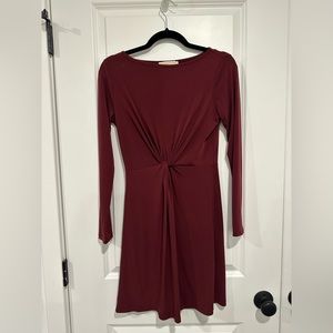 Michael Kors Long-Sleeved Red Dress